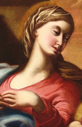 Tableaux et dessins Tableaux XVIIe siècle - Vierge à l'Enfant et chérubins